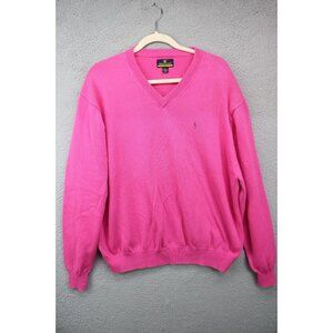 Sakmann Golf 100% Fine Pima Cotton V-Neck Men's Sweater-Size Large